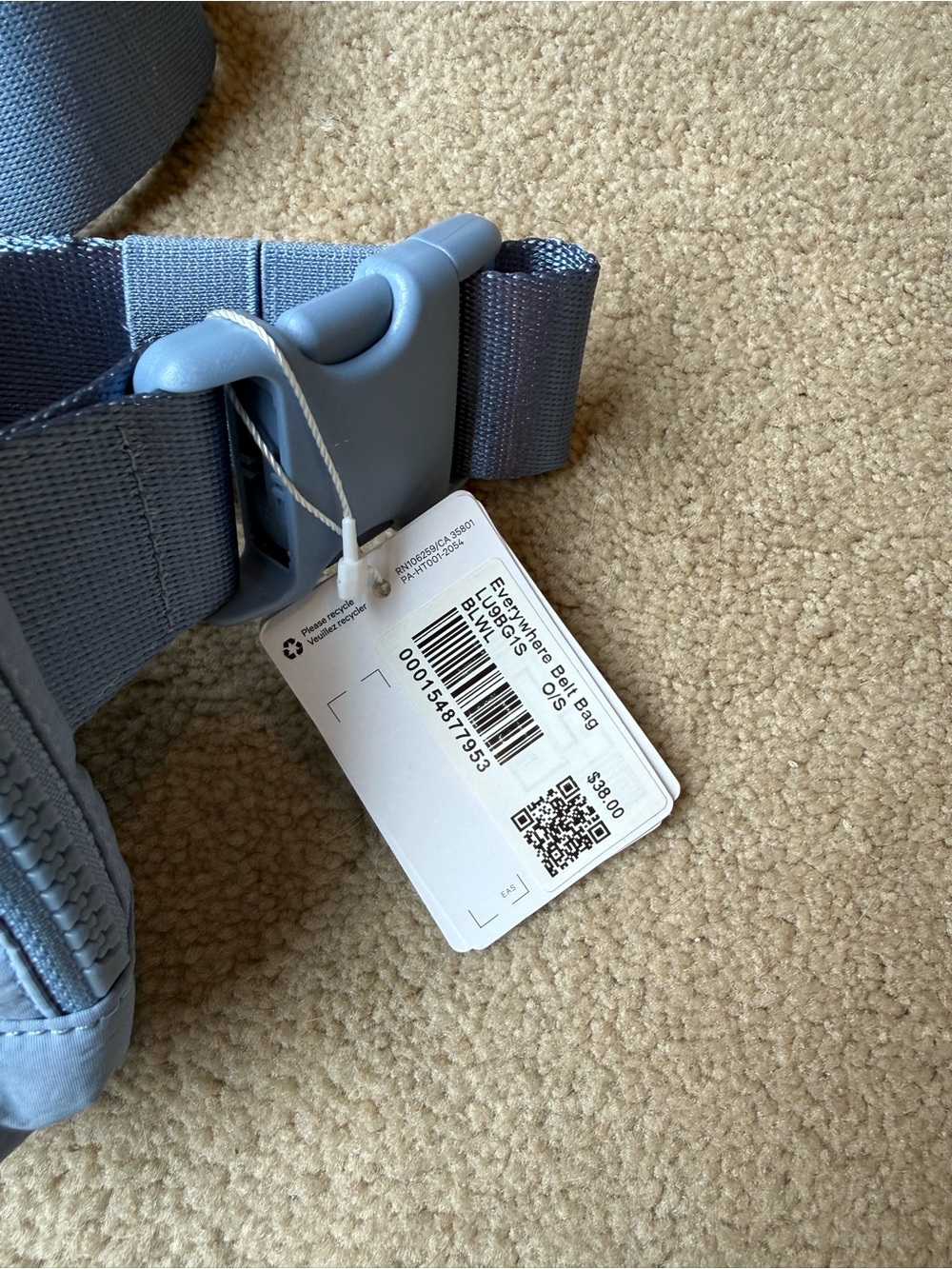 Lululemon Dusty Blue Crossbody Belt Bag - Picture 2 of 2